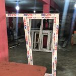 درب upvc سفید